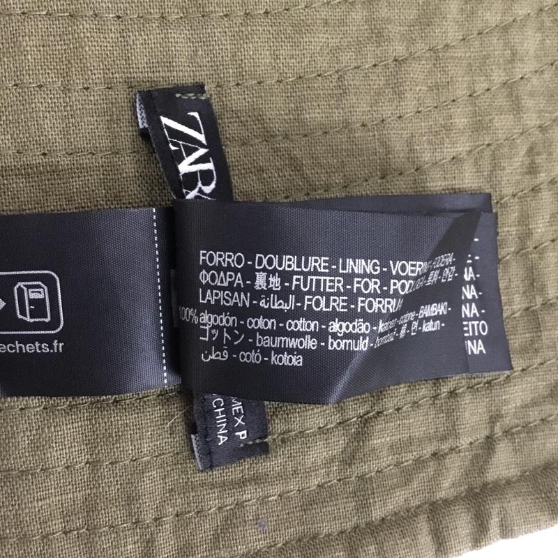 ザラ ZARA 帽子 ハット 3739 214 505 ツバ広ハット 無地 カーキ / カーキ /  レディース USED 古着 中古 10126709