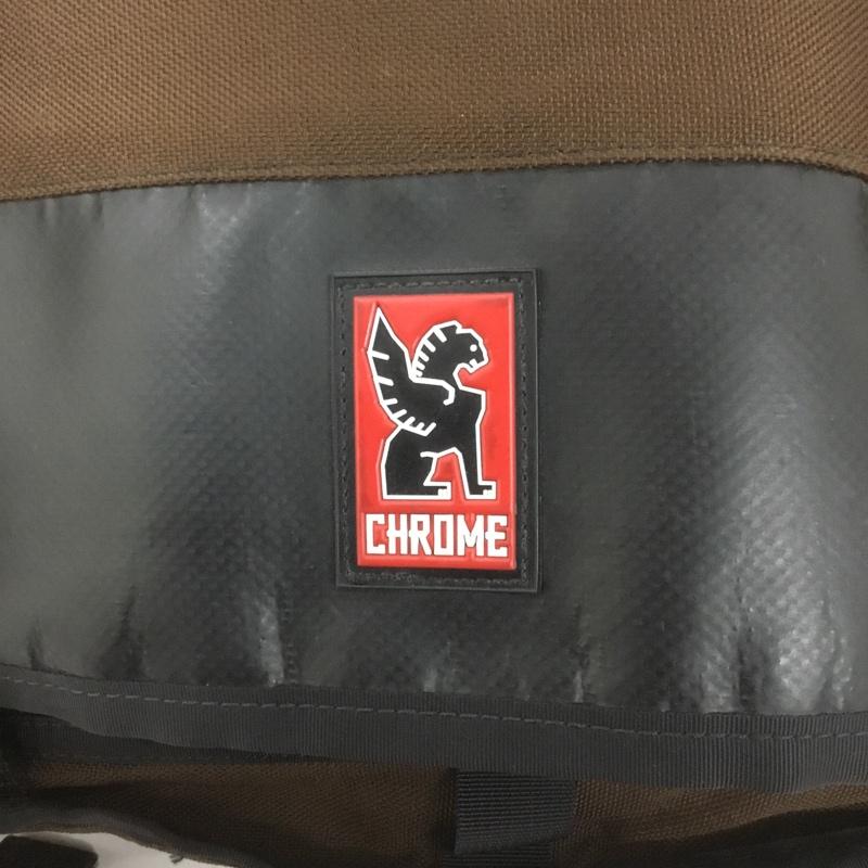 クロム CHROME メッセンジャーバッグ メッセンジャーバッグ ショルダーバッグ ロゴ、文字 茶 / ブラウン / X 黒 / ブラック /  メンズ USED 古着 中古 10126714