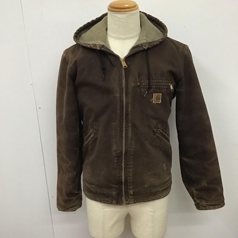 カーハート Carhartt ジャケット、上着 ジャケット、ブレザー ジップアップジャケット パーカージャケット アウター S ロゴ、文字 茶 / ブラウン /  メンズ USED 古着 中古 10126733