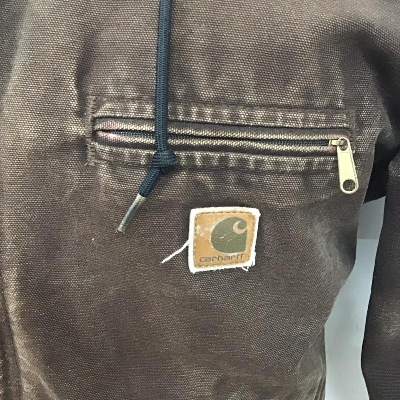カーハート Carhartt ジャケット、上着 ジャケット、ブレザー ジップアップジャケット パーカージャケット アウター S ロゴ、文字 茶 / ブラウン /  メンズ USED 古着 中古 10126733