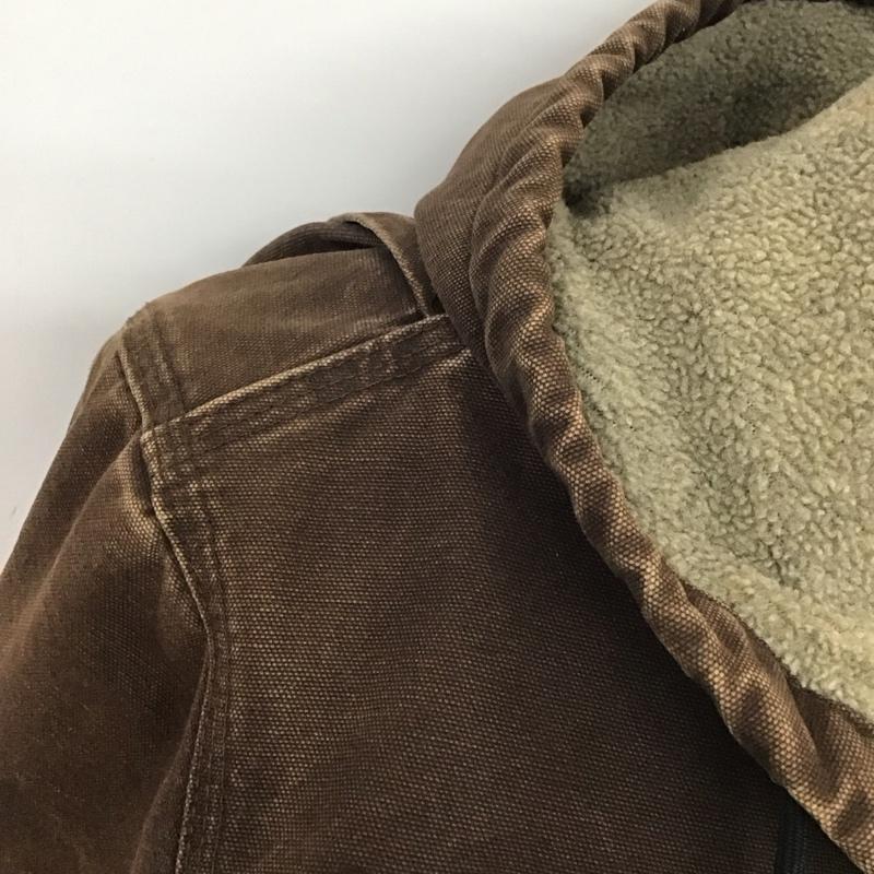カーハート Carhartt ジャケット、上着 ジャケット、ブレザー ジップアップジャケット パーカージャケット アウター S ロゴ、文字 茶 / ブラウン /  メンズ USED 古着 中古 10126733