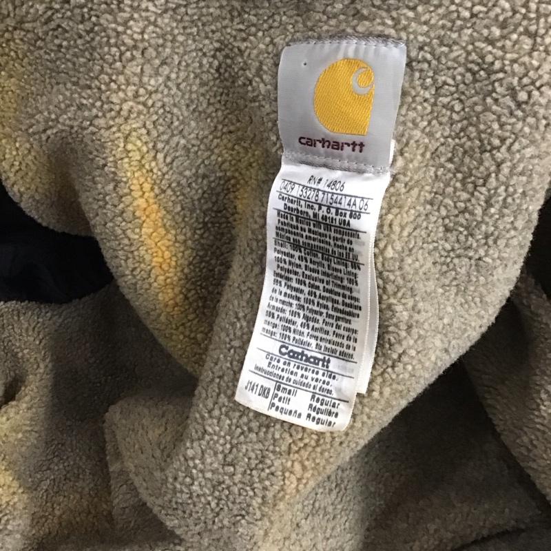 カーハート Carhartt ジャケット、上着 ジャケット、ブレザー ジップアップジャケット パーカージャケット アウター S ロゴ、文字 茶 / ブラウン /  メンズ USED 古着 中古 10126733