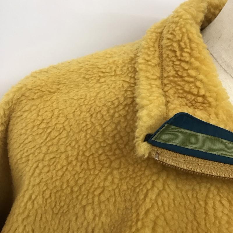 パタゴニア patagonia ジャケット、上着 ジャンパー、ブルゾン ジップアップジャケット アウター スタンドカラージャケット フリースジャケット M ロゴ、文字 黄 / イエロー /  メンズ USED 古着 中古 10126735
