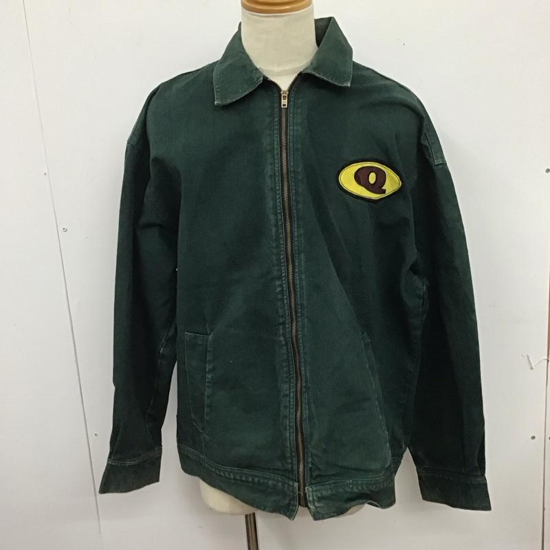 古着 USED ジャケット、上着 ジャケット、ブレザー ジップアップジャケット デニムジャケット Gジャン XL ロゴ、文字 緑 / グリーン /  メンズ USED 古着 中古 10126737