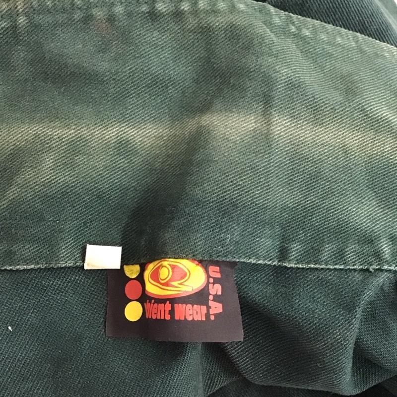 古着 USED ジャケット、上着 ジャケット、ブレザー ジップアップジャケット デニムジャケット Gジャン XL ロゴ、文字 緑 / グリーン /  メンズ USED 古着 中古 10126737