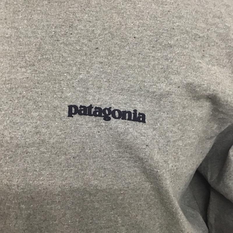パタゴニア patagonia カットソー 長袖 37574 ロングスリーブホームウォータートラウトレスポンシビリティー プリントTシャツ L ロゴ、文字 カーキ / カーキ /  メンズ USED 古着 中古 10126743