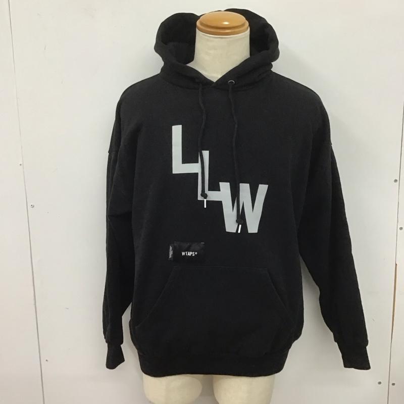 ダブルタップス WTAPS パーカー 長袖 長袖パーカー プルオーバーパーカー スウェット 3 ロゴ、文字 黒 / ブラック /  メンズ USED 古着 中古 10126744