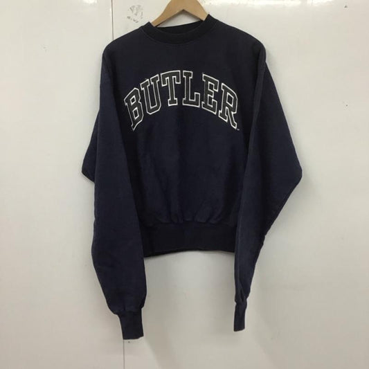 古着 USED トレーナー 長袖 長袖トレーナー スウェット クルーネック プルオーバー S ロゴ、文字 紺 / ネイビー /  メンズ USED 古着 中古 10126748