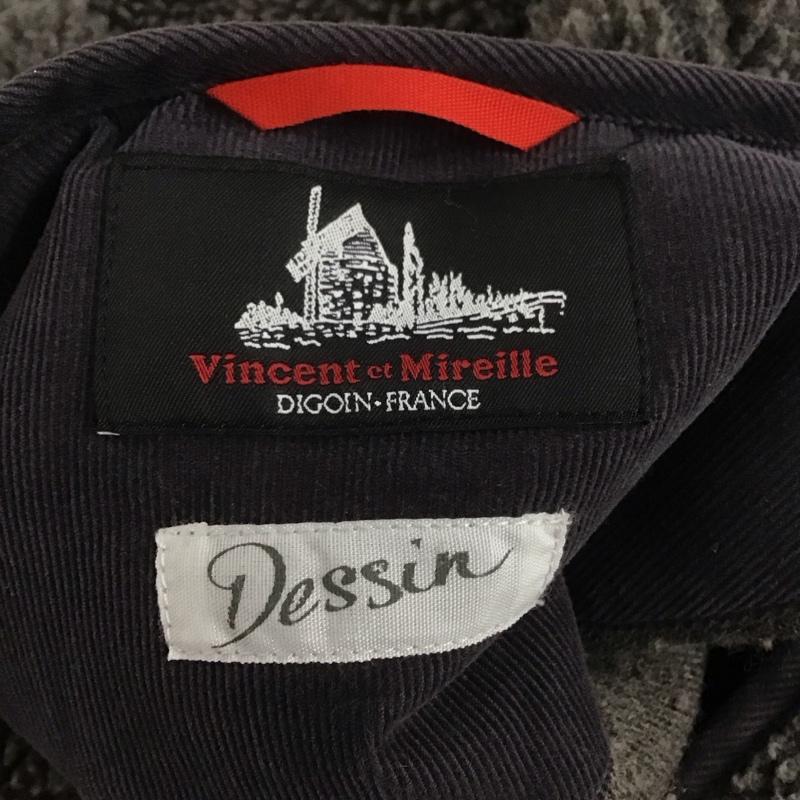 バンソン エ ミレイユ Vincent et Mireille ジャケット、上着 ジャケット、ブレザー 長袖ジャケット フリースジャケット アウター dessin 2 ロゴ、文字 灰 / グレー /  メンズ USED 古着 中古 10126752