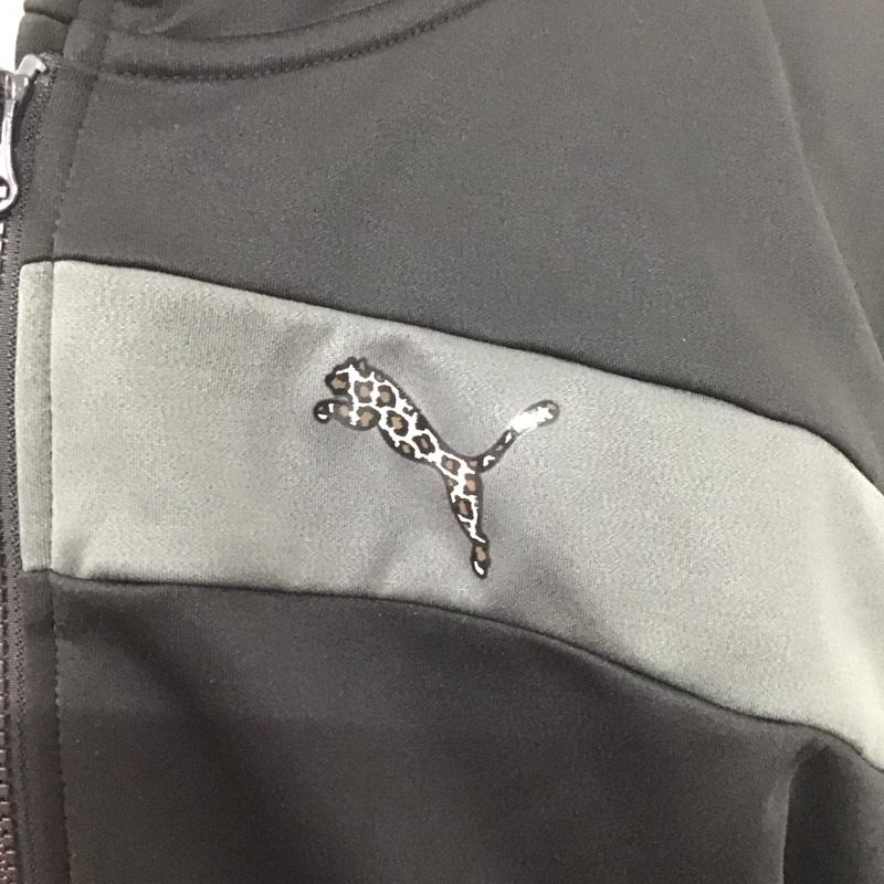 プーマ PUMA パーカー 長袖 ジップアップパーカー 長袖パーカー カジュアルジャケット スポーツウェア M ロゴ、文字 黒 / ブラック /  メンズ USED 古着 中古 10126756
