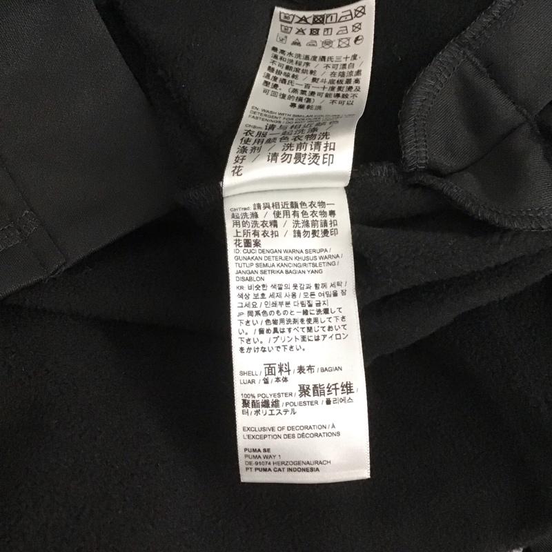 プーマ PUMA パーカー 長袖 ジップアップパーカー 長袖パーカー カジュアルジャケット スポーツウェア M ロゴ、文字 黒 / ブラック /  メンズ USED 古着 中古 10126756