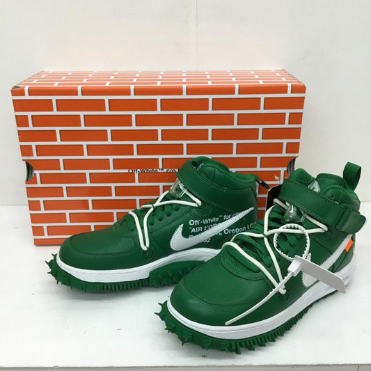 ナイキ NIKE スニーカー スニーカー DR0500-300　Off-White × Nike Air Force 1 Mid SP LTHR 26.5cm 無地 X ロゴ、文字 白 / ホワイト / X 緑 / グリーン /  メンズ USED 古着 中古 10126759