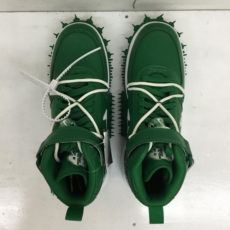 ナイキ NIKE スニーカー スニーカー DR0500-300　Off-White × Nike Air Force 1 Mid SP LTHR 26.5cm 無地 X ロゴ、文字 白 / ホワイト / X 緑 / グリーン /  メンズ USED 古着 中古 10126759