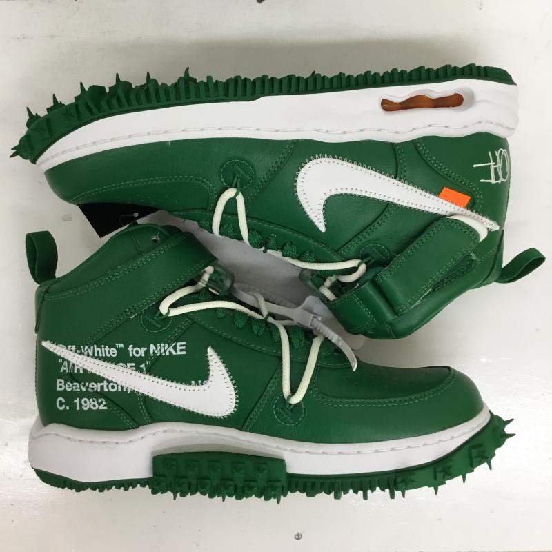 ナイキ NIKE スニーカー スニーカー DR0500-300　Off-White × Nike Air Force 1 Mid SP LTHR 26.5cm 無地 X ロゴ、文字 白 / ホワイト / X 緑 / グリーン /  メンズ USED 古着 中古 10126759