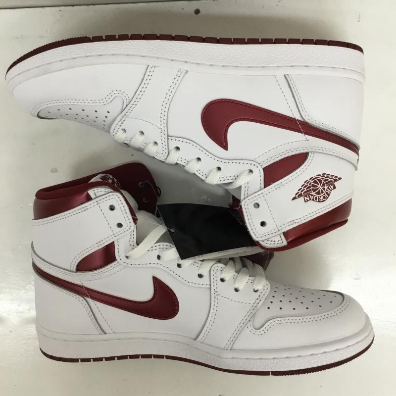 ナイキ NIKE スニーカー スニーカー BQ4422-161　Nike Air Jordan 1 High  85 27.5cm 無地 X ロゴ、文字 白 / ホワイト / X 赤 / レッド /  メンズ USED 古着 中古 10126761