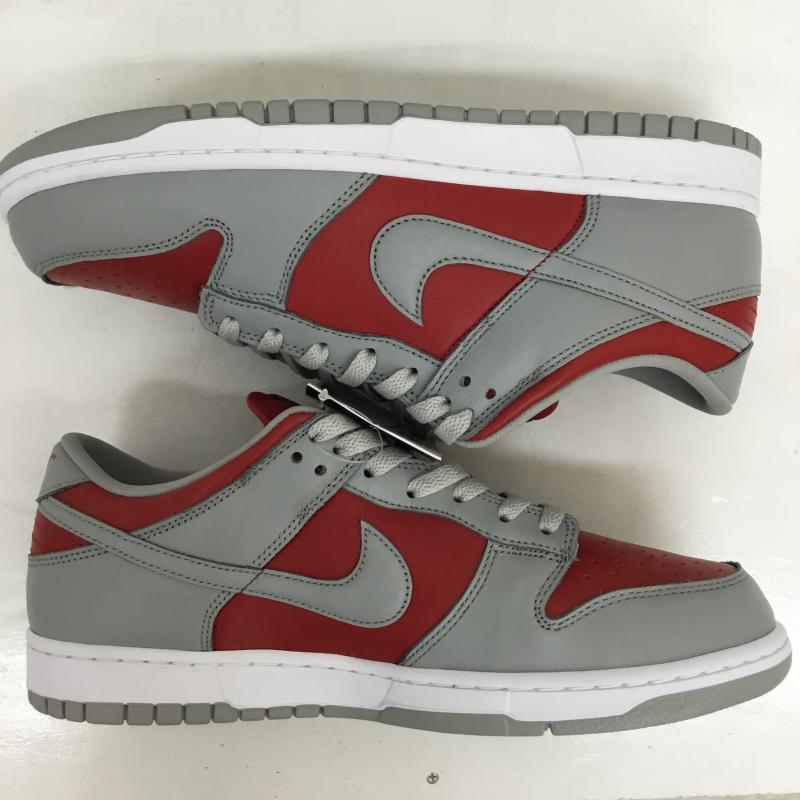 ナイキ NIKE スニーカー スニーカー FQ6965-600　Nike Dunk Low QS 28.5cm 無地 灰 / グレー / X 赤 / レッド /  メンズ USED 古着 中古 10126762