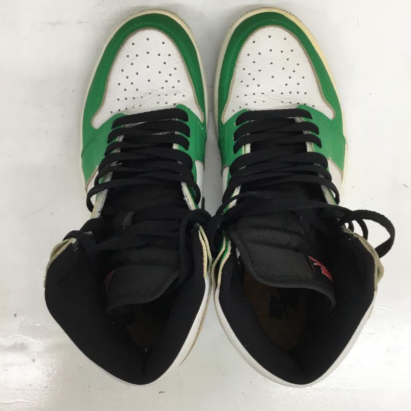 ナイキ NIKE スニーカー スニーカー DB4612-300　Nike Women s Air Jordan 1 High OG 26.5cm 無地 白 / ホワイト / X 黒 / ブラック / X 緑 / グリーン /  メンズ USED 古着 中古 10126765