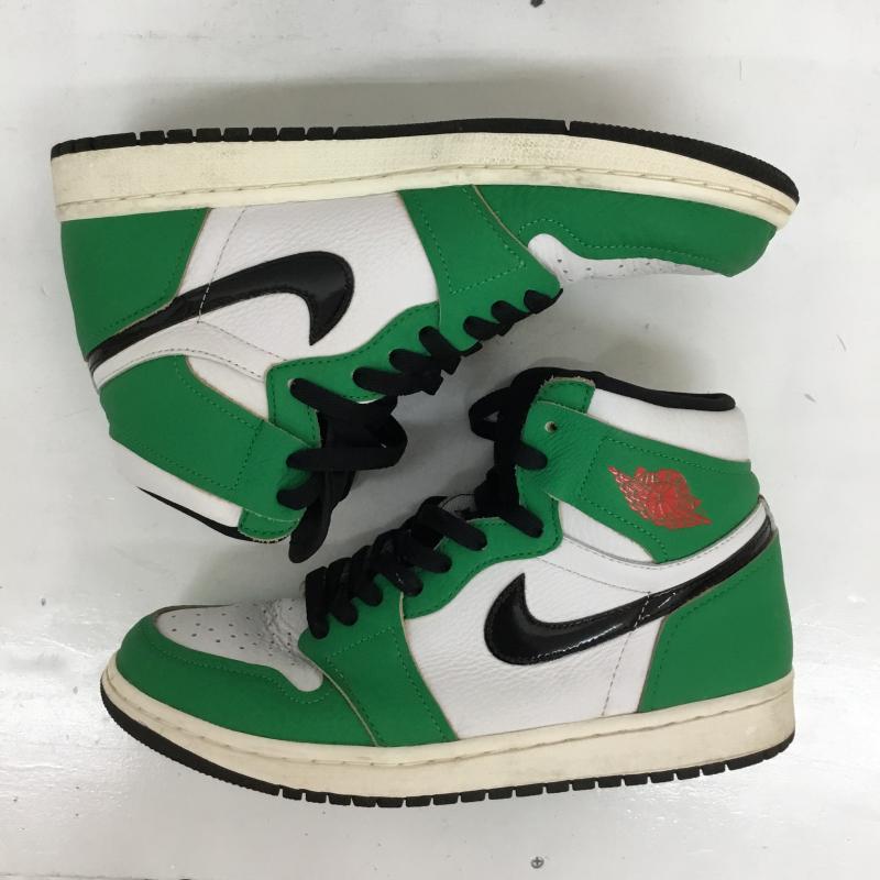 ナイキ NIKE スニーカー スニーカー DB4612-300　Nike Women s Air Jordan 1 High OG 26.5cm 無地 白 / ホワイト / X 黒 / ブラック / X 緑 / グリーン /  メンズ USED 古着 中古 10126765