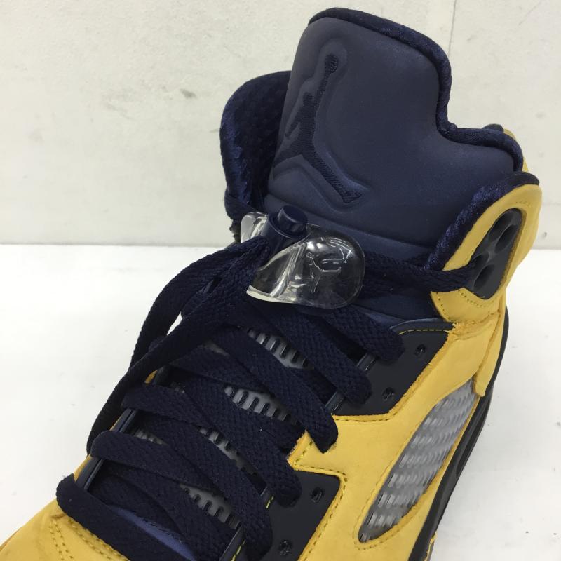 ナイキ NIKE スニーカー スニーカー CQ9541-704 AIR JORDAN 5 RETRO SE 26.5cm 無地 黄 / イエロー / X 紺 / ネイビー /  メンズ USED 古着 中古 10126766