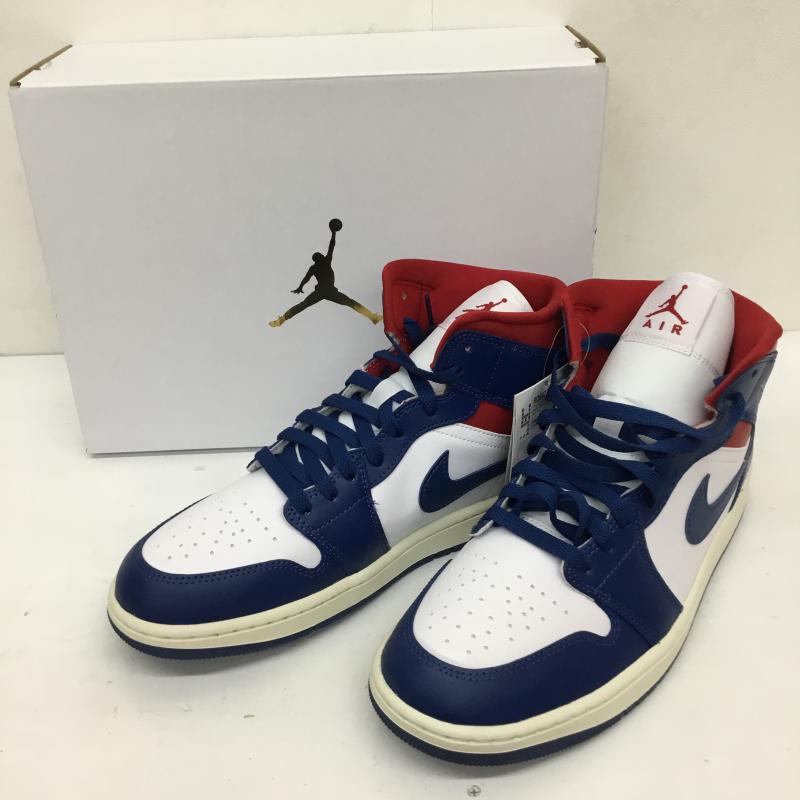 ナイキ NIKE スニーカー スニーカー BQ6472-146 WMNS AIR JORDAN 1 MID 27.5cm 無地 白 / ホワイト / X 赤 / レッド / X 青 / ブルー /  メンズ USED 古着 中古 10126769