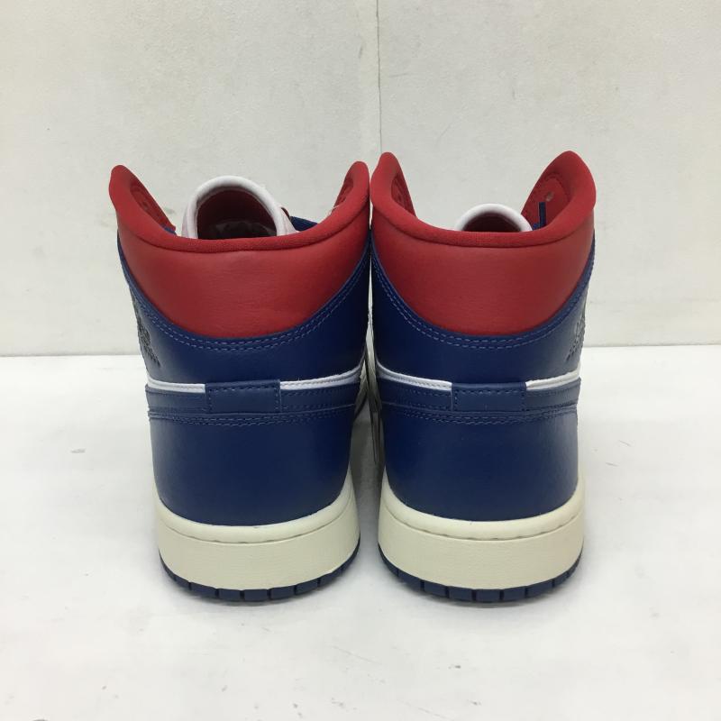 ナイキ NIKE スニーカー スニーカー BQ6472-146 WMNS AIR JORDAN 1 MID 27.5cm 無地 白 / ホワイト / X 赤 / レッド / X 青 / ブルー /  メンズ USED 古着 中古 10126769