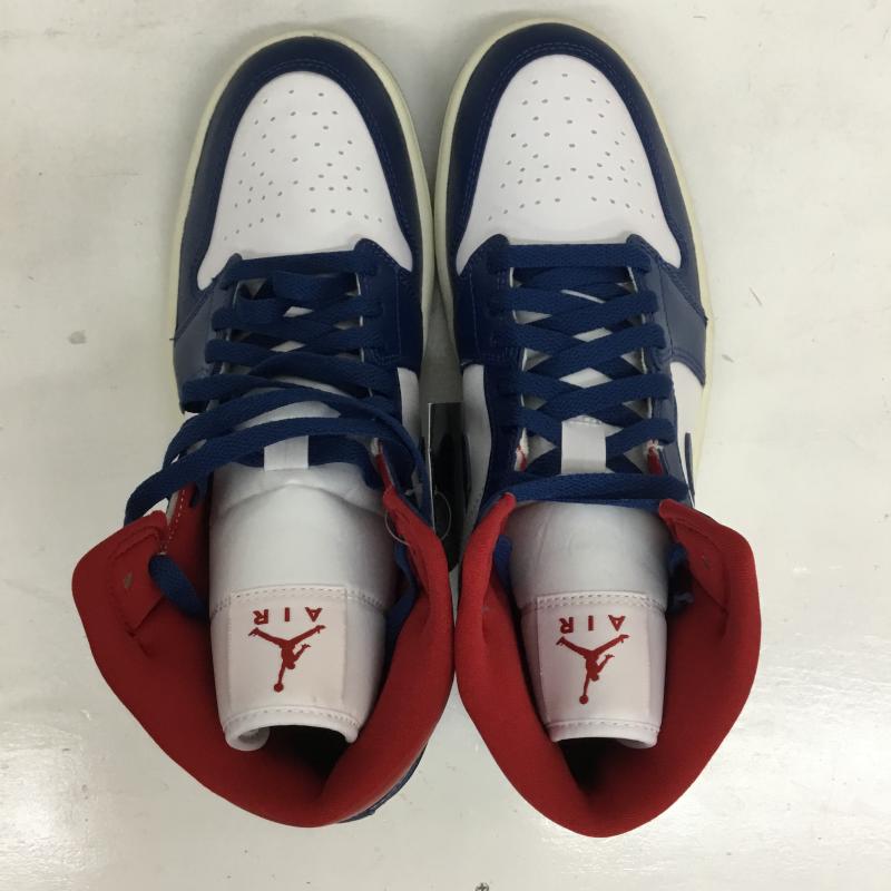 ナイキ NIKE スニーカー スニーカー BQ6472-146 WMNS AIR JORDAN 1 MID 27.5cm 無地 白 / ホワイト / X 赤 / レッド / X 青 / ブルー /  メンズ USED 古着 中古 10126769