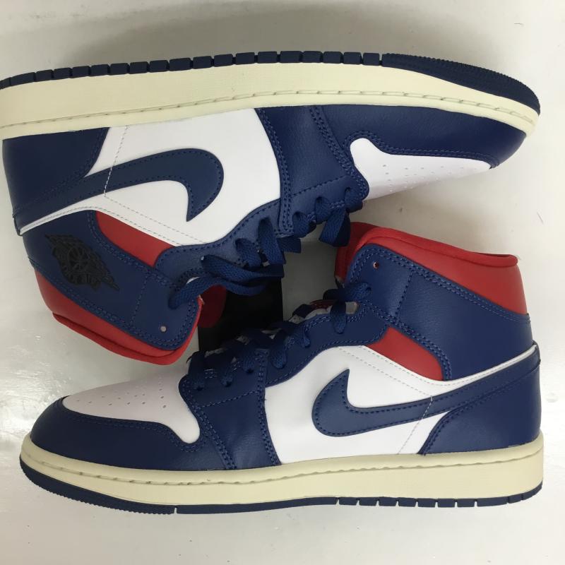 ナイキ NIKE スニーカー スニーカー BQ6472-146 WMNS AIR JORDAN 1 MID 27.5cm 無地 白 / ホワイト / X 赤 / レッド / X 青 / ブルー /  メンズ USED 古着 中古 10126769