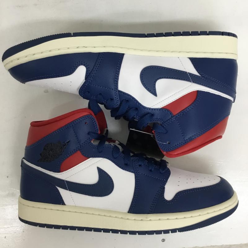 ナイキ NIKE スニーカー スニーカー BQ6472-146 WMNS AIR JORDAN 1 MID 27.5cm 無地 白 / ホワイト / X 赤 / レッド / X 青 / ブルー /  メンズ USED 古着 中古 10126769