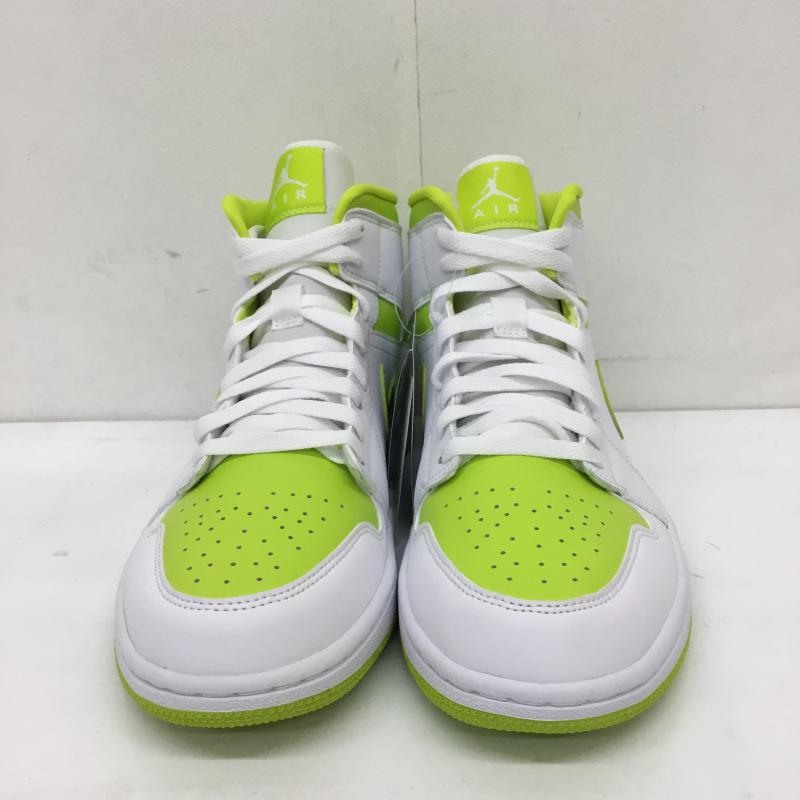 ナイキ NIKE スニーカー スニーカー BQ6472-131 WMNS AIR JORDAN 1 MID 27.5cm 無地 白 / ホワイト / X 黄緑 / イエローグリーン /  メンズ USED 古着 中古 10126773