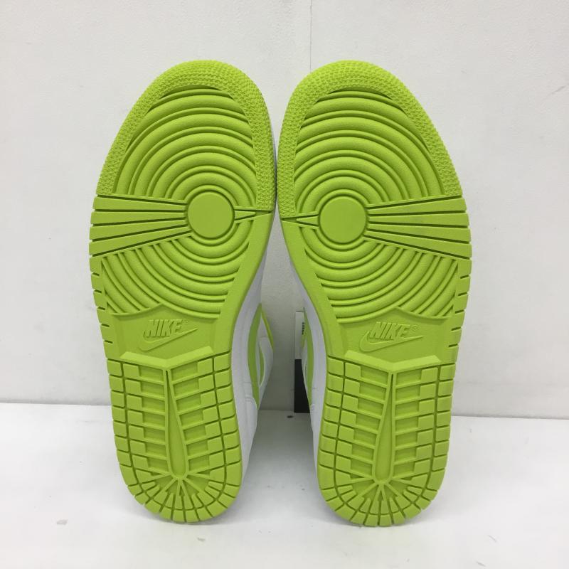 ナイキ NIKE スニーカー スニーカー BQ6472-131 WMNS AIR JORDAN 1 MID 27.5cm 無地 白 / ホワイト / X 黄緑 / イエローグリーン /  メンズ USED 古着 中古 10126773
