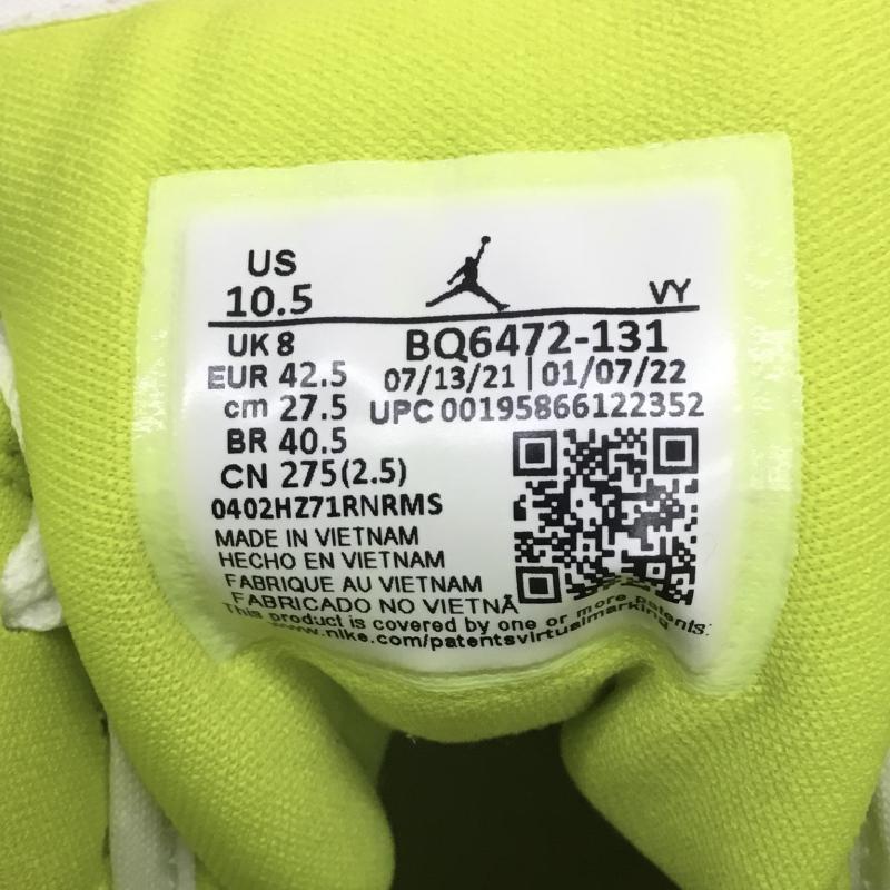 ナイキ NIKE スニーカー スニーカー BQ6472-131 WMNS AIR JORDAN 1 MID 27.5cm 無地 白 / ホワイト / X 黄緑 / イエローグリーン /  メンズ USED 古着 中古 10126773