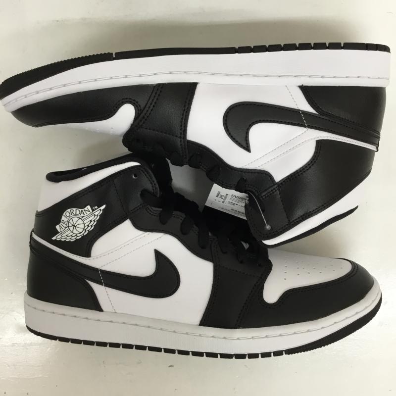 ナイキ NIKE スニーカー スニーカー DV0991-101 Nike Women s Air Jordan 1 Mid 27.5cm 無地 白 / ホワイト / X 黒 / ブラック /  メンズ USED 古着 中古 10126774