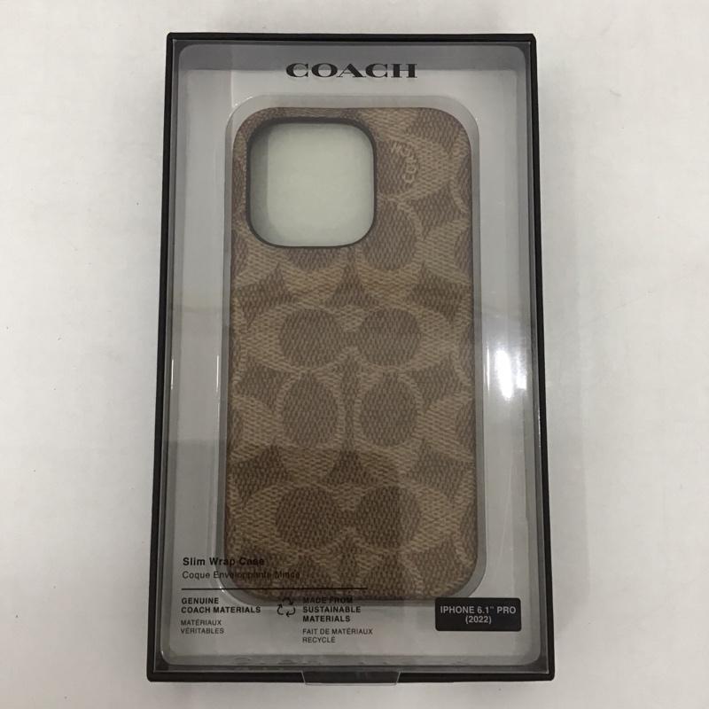 コーチ COACH ファッション小物 ファッション小物 CIPH-118-SCTAN iPhoneケース iPhone 14 Pro Slim Wrap ロゴ、文字 茶 / ブラウン /  レディース USED 古着 中古 10126779