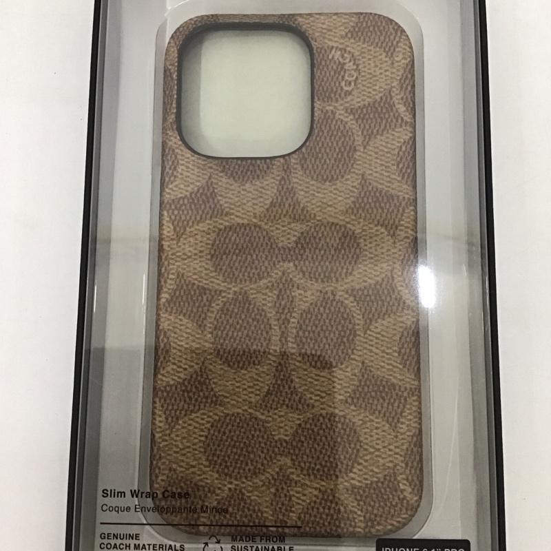 コーチ COACH ファッション小物 ファッション小物 CIPH-118-SCTAN iPhoneケース iPhone 14 Pro Slim Wrap ロゴ、文字 茶 / ブラウン /  レディース USED 古着 中古 10126779
