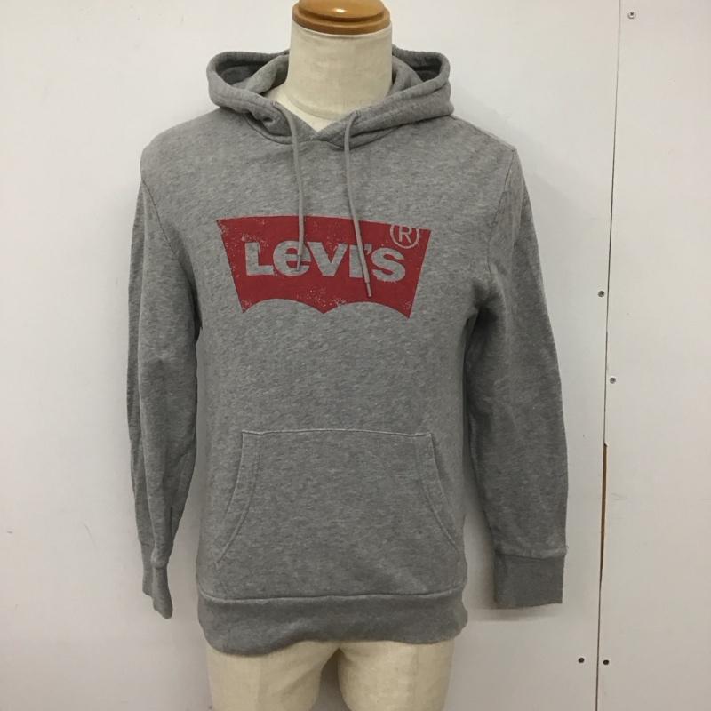 リーバイス Levi s パーカー 長袖 長袖パーカー プルオーバーパーカー スウェット S ロゴ、文字 灰 / グレー /  メンズ USED 古着 中古 10126783