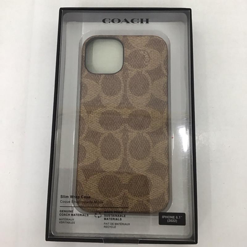コーチ COACH ファッション小物 ファッション小物 CIPH-115-SCTAN iPhone 14 iPhoneケース Slim Wrap ロゴ、文字 茶 / ブラウン /  レディース USED 古着 中古 10126784