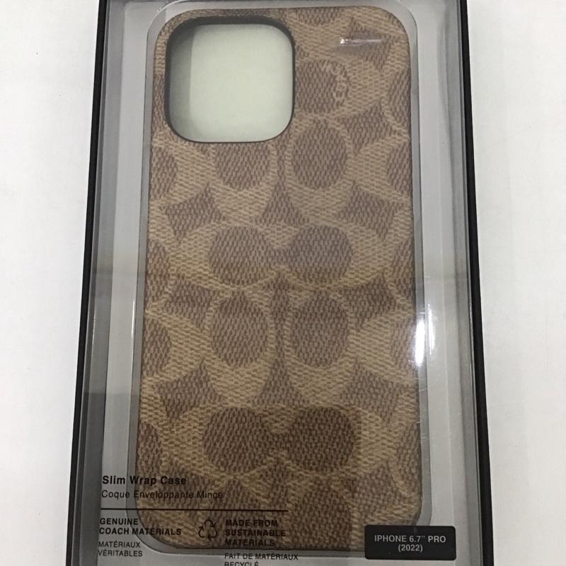 コーチ COACH ファッション小物 ファッション小物 CIPH-124-SCTAN Slim Wrap Case iPhoneケース iPhone 14 Pro Max プリント 茶 / ブラウン /  レディース USED 古着 中古 10126790