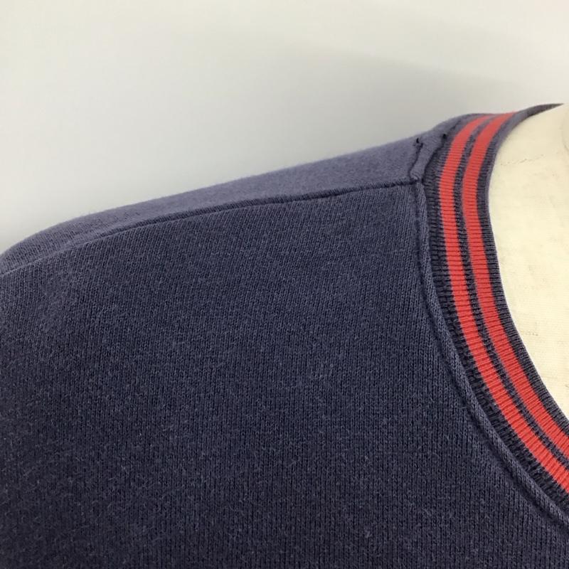 ポロラルフローレン POLO RALPH LAUREN トレーナー 長袖 長袖トレーナー スウェット クルーネック プルオーバー XL ロゴ、文字 紺 / ネイビー /  メンズ USED 古着 中古 10126795