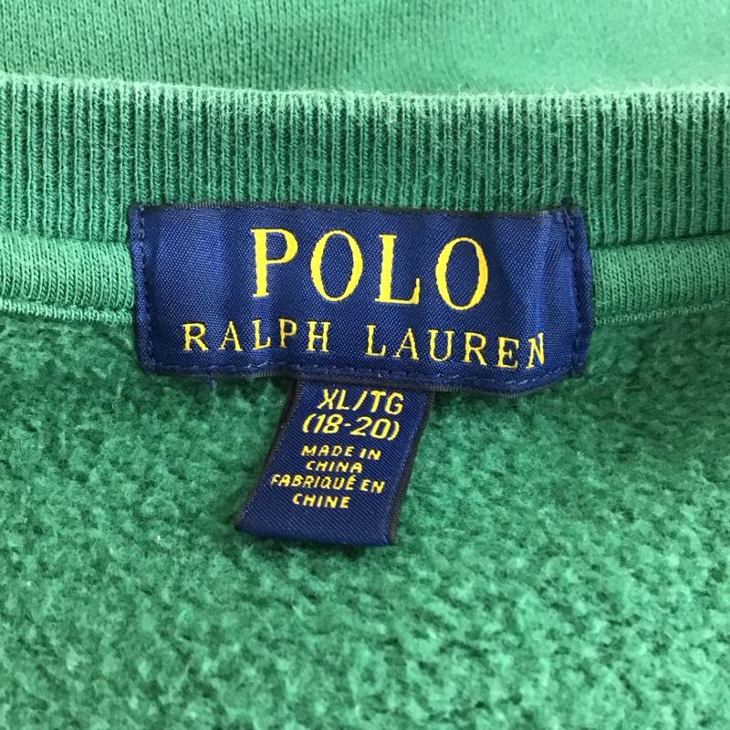 ポロラルフローレン POLO RALPH LAUREN トレーナー 長袖 長袖 XL ロゴ、文字 緑 / グリーン /  メンズ USED 古着 中古 10126796