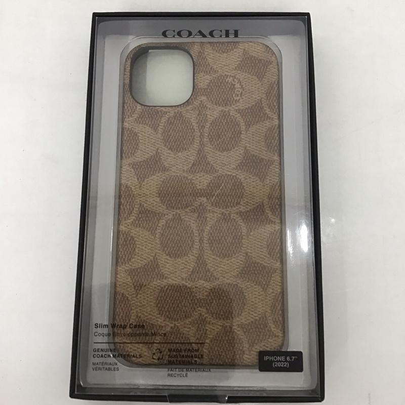 コーチ COACH ファッション小物 ファッション小物 CIPH-121-SCTAN iPhone 14 Pro iPhoneケース Slim Wrap プリント 茶 / ブラウン /  レディース USED 古着 中古 10126802