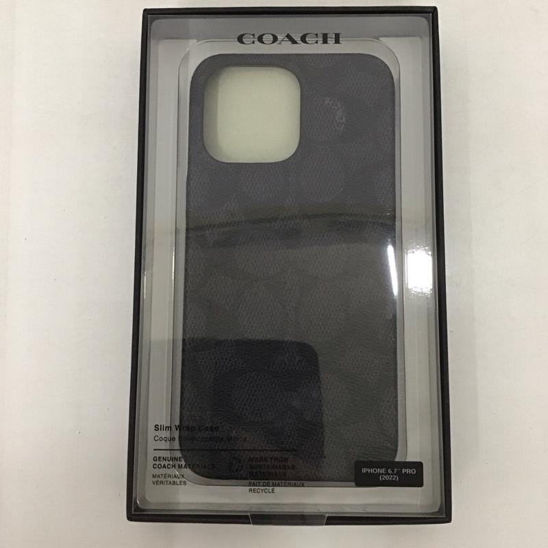 コーチ COACH ファッション小物 ファッション小物 CIPH-124-SCBLK iPhone14 Pro Max iPhoneケース SLIM WRAP CASE ロゴ、文字 黒 / ブラック /  レディース USED 古着 中古 10126806