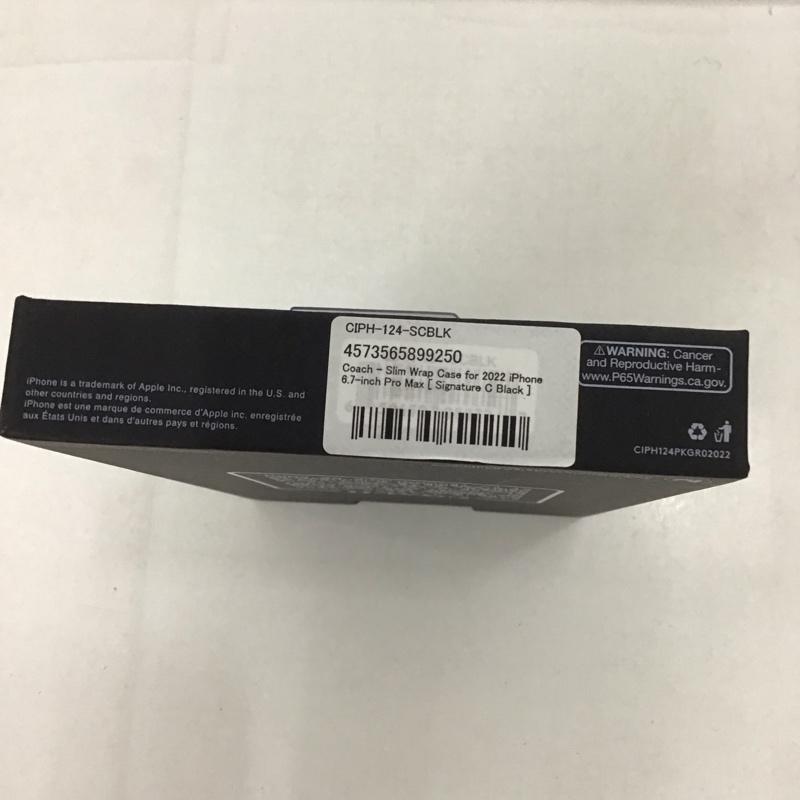 コーチ COACH ファッション小物 ファッション小物 CIPH-124-SCBLK iPhone14 Pro Max iPhoneケース SLIM WRAP CASE ロゴ、文字 黒 / ブラック /  レディース USED 古着 中古 10126806