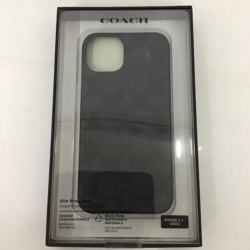 コーチ COACH ファッション小物 ファッション小物 CIPH-115-SCBLK iPhone 14 iPhoneケース Coach Slim Wrap ロゴ、文字 黒 / ブラック /  レディース USED 古着 中古 10126809