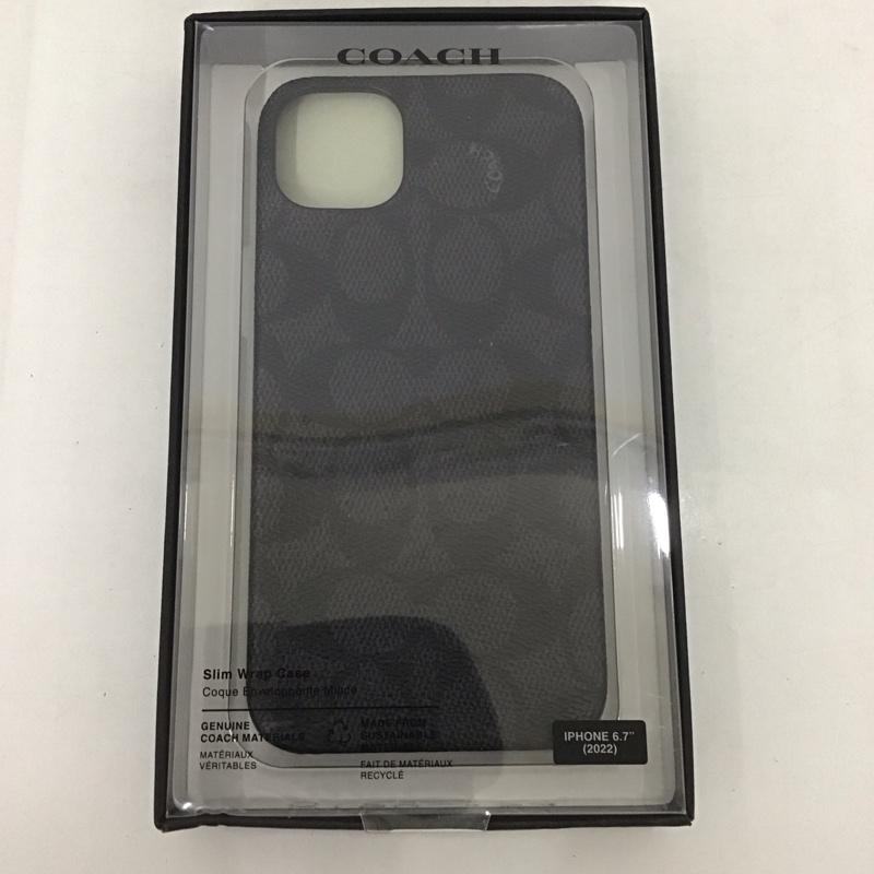 コーチ COACH ファッション小物 ファッション小物 CIPH-121-SCBLK iPhone 14 Plus iPhoneケース Coach Slim Wrap ロゴ、文字 黒 / ブラック /  レディース USED 古着 中古 10126816