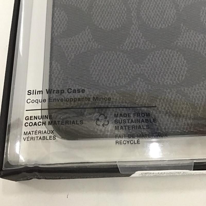コーチ COACH ファッション小物 ファッション小物 CIPH-121-SCBLK iPhone 14 Plus iPhoneケース Coach Slim Wrap FREE プリント 黒 / ブラック /  レディース USED 古着 中古 10126818