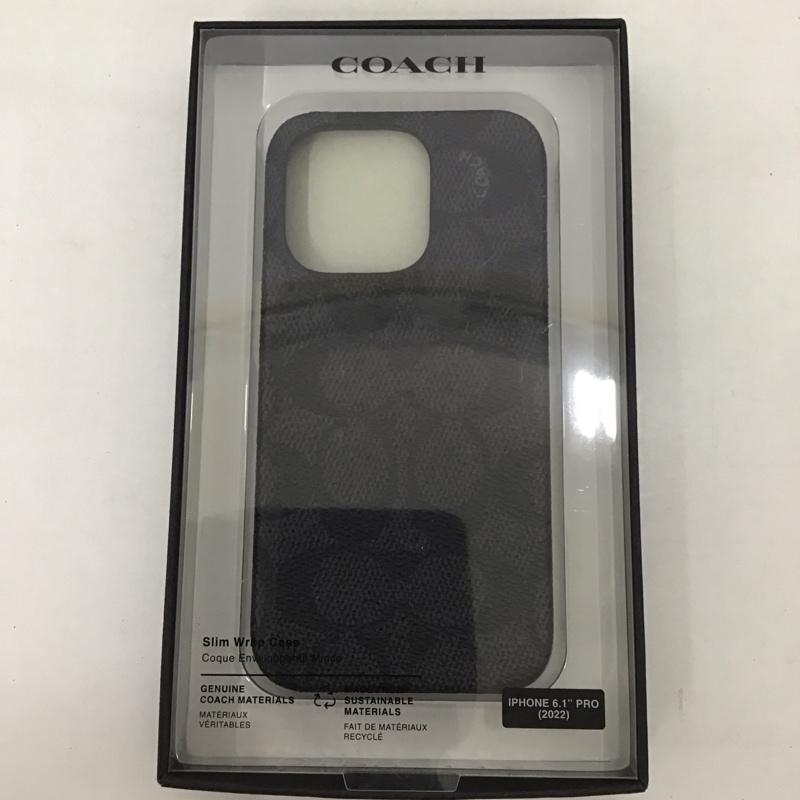 コーチ COACH ファッション小物 ファッション小物 CIPH-118-SCBLK iPhone 14 Pro iPhoneケース Slim Wrap Signature C ロゴ、文字 黒 / ブラック /  レディース USED 古着 中古 10126821