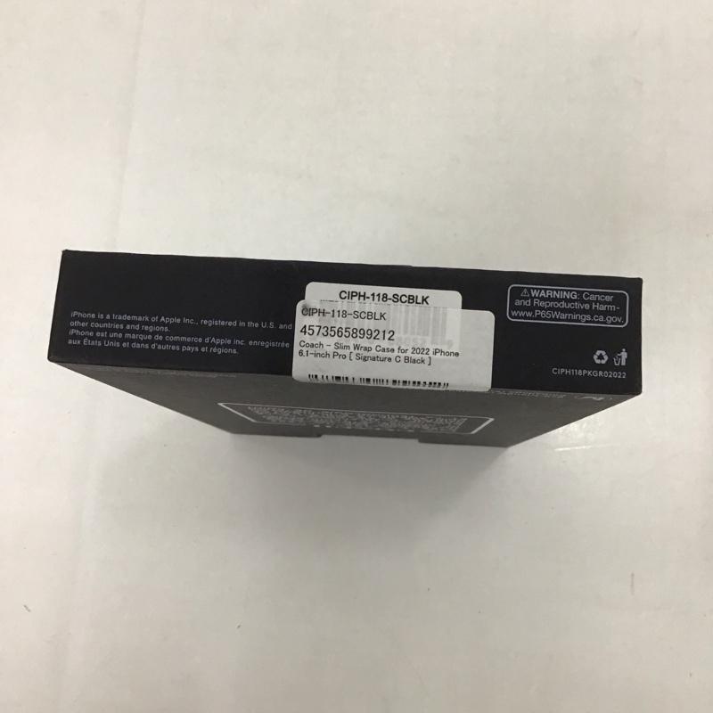 コーチ COACH ファッション小物 ファッション小物 CIPH-118-SCBLK iPhone 14 Pro iPhoneケース Slim Wrap Signature C ロゴ、文字 黒 / ブラック /  レディース USED 古着 中古 10126825