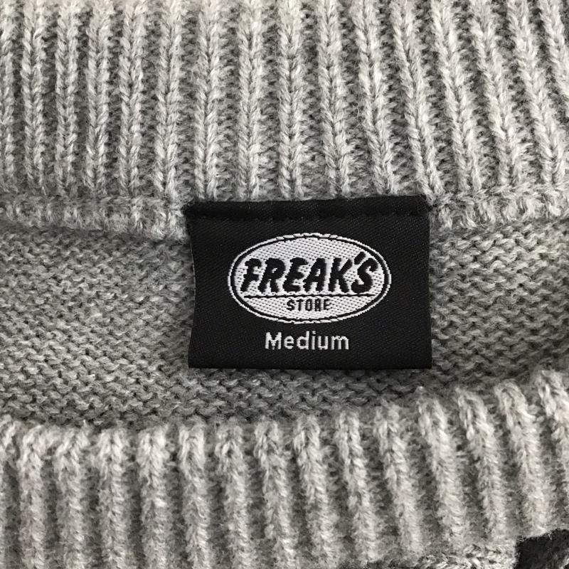 フリークスストア FREAK S STORE ニット、セーター 長袖 長袖ニットカットソー クルーネック セーター M プリント 灰 / グレー /  レディース USED 古着 中古 10126847