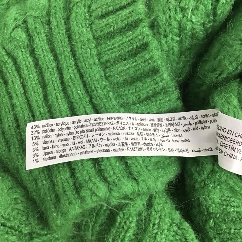 ザラ ZARA カーディガン 長袖 長袖カーディガン 前ボタン ニットカーディガン L 無地 緑 / グリーン /  レディース USED 古着 中古 10126853