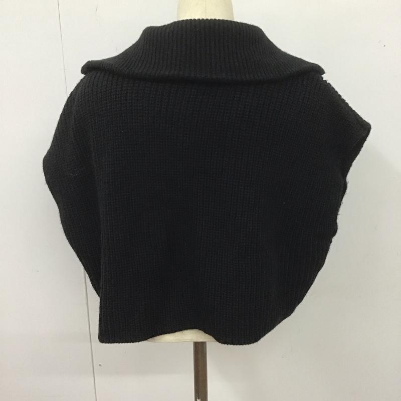 ザラ ZARA ベスト ベスト ニットベスト ノースリーブカットソー ジップアップネック S 無地 黒 / ブラック /  レディース USED 古着 中古 10126855